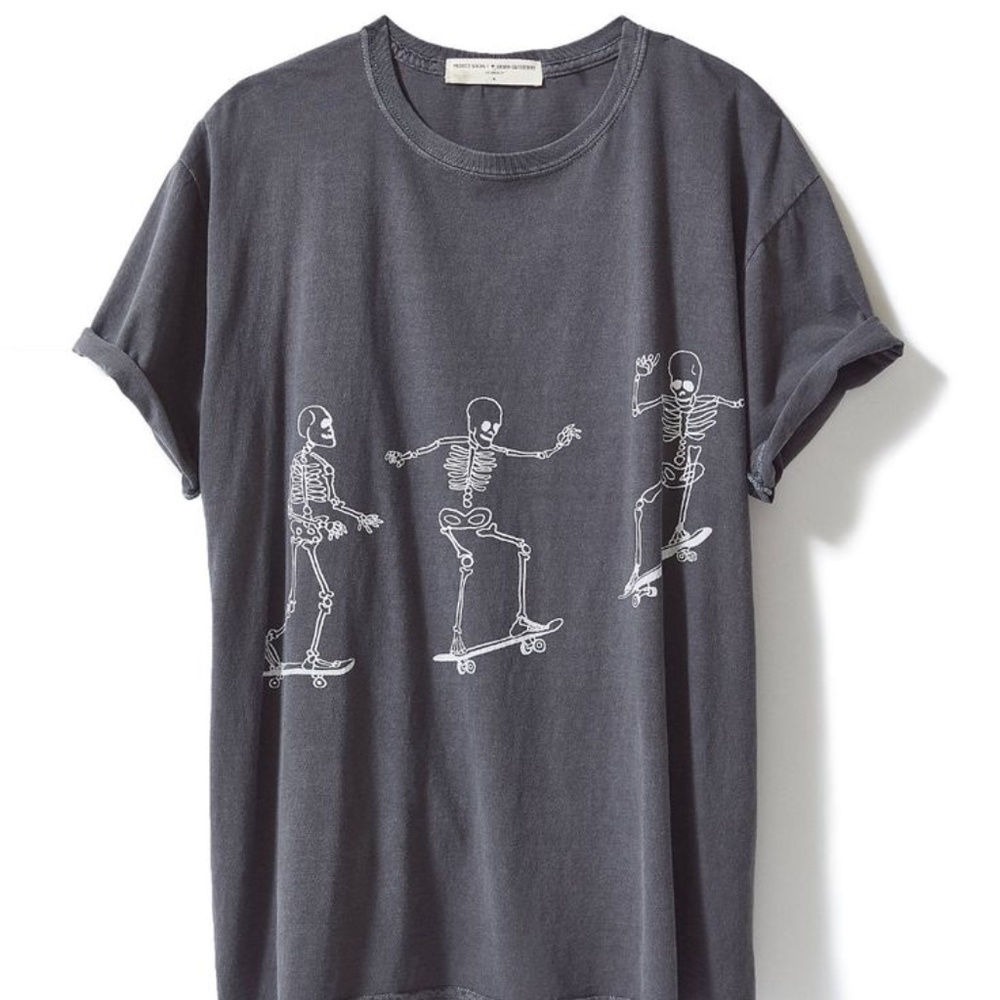 Urban Outfitters Project Social T Skateboard Skeletons Tee
